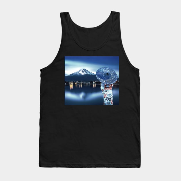 Kawaguchiko Lake (Japan) Tank Top by Unique Designs